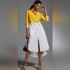 Samant Chauhan Color Block Shirt Dress 1X